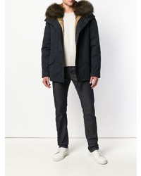 dunkelblauer Parka von Yves Salomon Homme