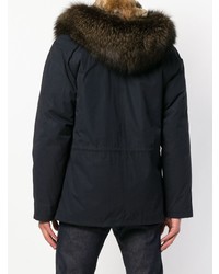 dunkelblauer Parka von Yves Salomon Homme