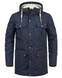 dunkelblauer Parka von Solid