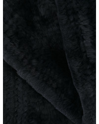 dunkelblauer Pelzschal von Yves Salomon