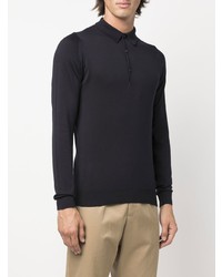 dunkelblauer Polo Pullover von John Smedley