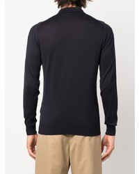 dunkelblauer Polo Pullover von John Smedley