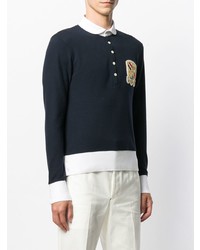 dunkelblauer Polo Pullover von Thom Browne