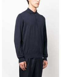 dunkelblauer Polo Pullover von Brunello Cucinelli