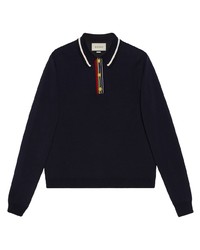 dunkelblauer Polo Pullover von Gucci