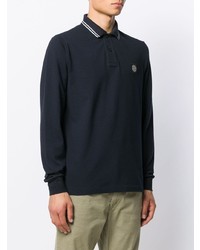 dunkelblauer Polo Pullover von Stone Island