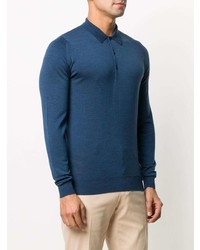 dunkelblauer Polo Pullover von John Smedley