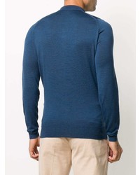 dunkelblauer Polo Pullover von John Smedley