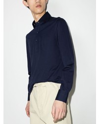 dunkelblauer Polo Pullover von Brunello Cucinelli