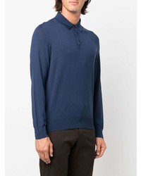 dunkelblauer Polo Pullover von Z Zegna