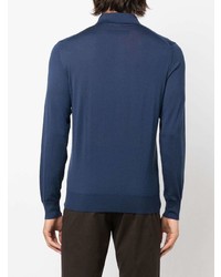 dunkelblauer Polo Pullover von Z Zegna