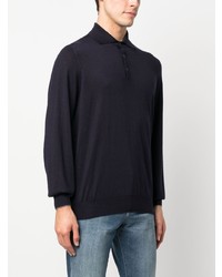 dunkelblauer Polo Pullover von Brunello Cucinelli