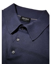 dunkelblauer Polo Pullover von Zegna