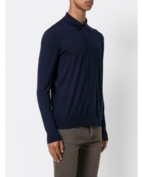 dunkelblauer Polo Pullover von Kiton