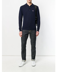 dunkelblauer Polo Pullover von MAISON KITSUNÉ