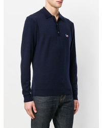 dunkelblauer Polo Pullover von MAISON KITSUNÉ