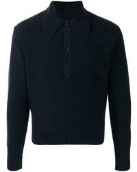 dunkelblauer Polo Pullover von Maison Margiela