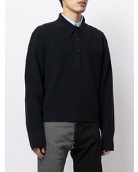 dunkelblauer Polo Pullover von Maison Margiela