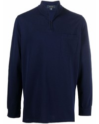 dunkelblauer Polo Pullover von Sease