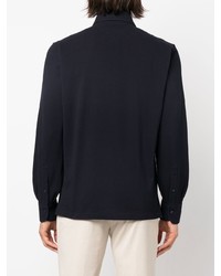 dunkelblauer Polo Pullover von Brunello Cucinelli