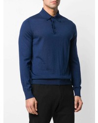 dunkelblauer Polo Pullover von Ermenegildo Zegna