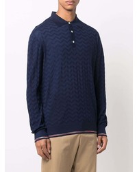 dunkelblauer Polo Pullover von Missoni