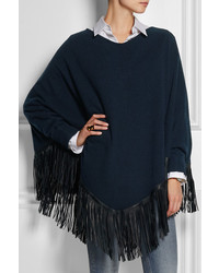 dunkelblauer Poncho