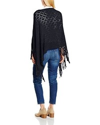 dunkelblauer Poncho von Fransa