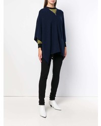 dunkelblauer Poncho von Sonia Rykiel