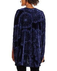 dunkelblauer Poncho von Little White Lies London