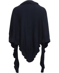 dunkelblauer Poncho von Luise Steiner
