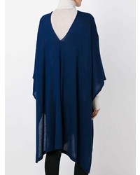 dunkelblauer Poncho von Le Kasha