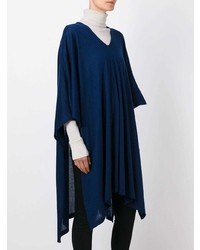 dunkelblauer Poncho von Le Kasha