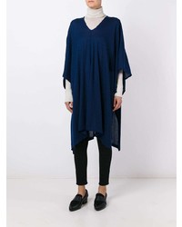 dunkelblauer Poncho von Le Kasha