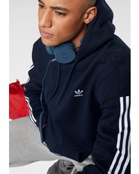 dunkelblauer Pullover mit einem Kapuze von adidas Originals