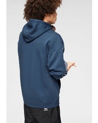 dunkelblauer Pullover mit einem Kapuze von adidas Originals