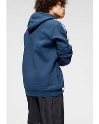 dunkelblauer Pullover mit einem Kapuze von adidas Originals