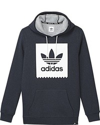 dunkelblauer Pullover mit einem Kapuze von adidas Originals