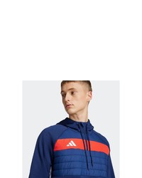 dunkelblauer Pullover mit einem Kapuze von adidas Performance