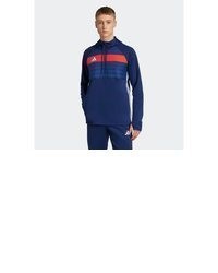 dunkelblauer Pullover mit einem Kapuze von adidas Performance