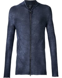 dunkelblauer Pullover mit einem Kapuze von Avant Toi