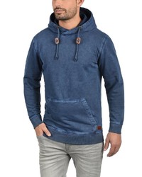 dunkelblauer Pullover mit einem Kapuze von BLEND