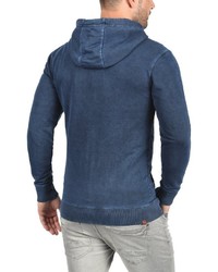 dunkelblauer Pullover mit einem Kapuze von BLEND