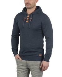 dunkelblauer Pullover mit einem Kapuze von BLEND