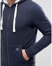 dunkelblauer Pullover mit einem Kapuze von Blend of America