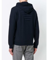 dunkelblauer Pullover mit einem Kapuze von Emporio Armani