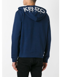 dunkelblauer Pullover mit einem Kapuze von Kenzo