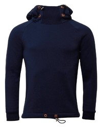 dunkelblauer Pullover mit einem Kapuze von COURSE