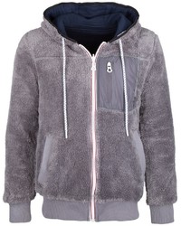 dunkelblauer Pullover mit einem Kapuze von DRY LAUNDRY