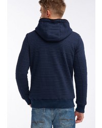 dunkelblauer Pullover mit einem Kapuze von DRY LAUNDRY